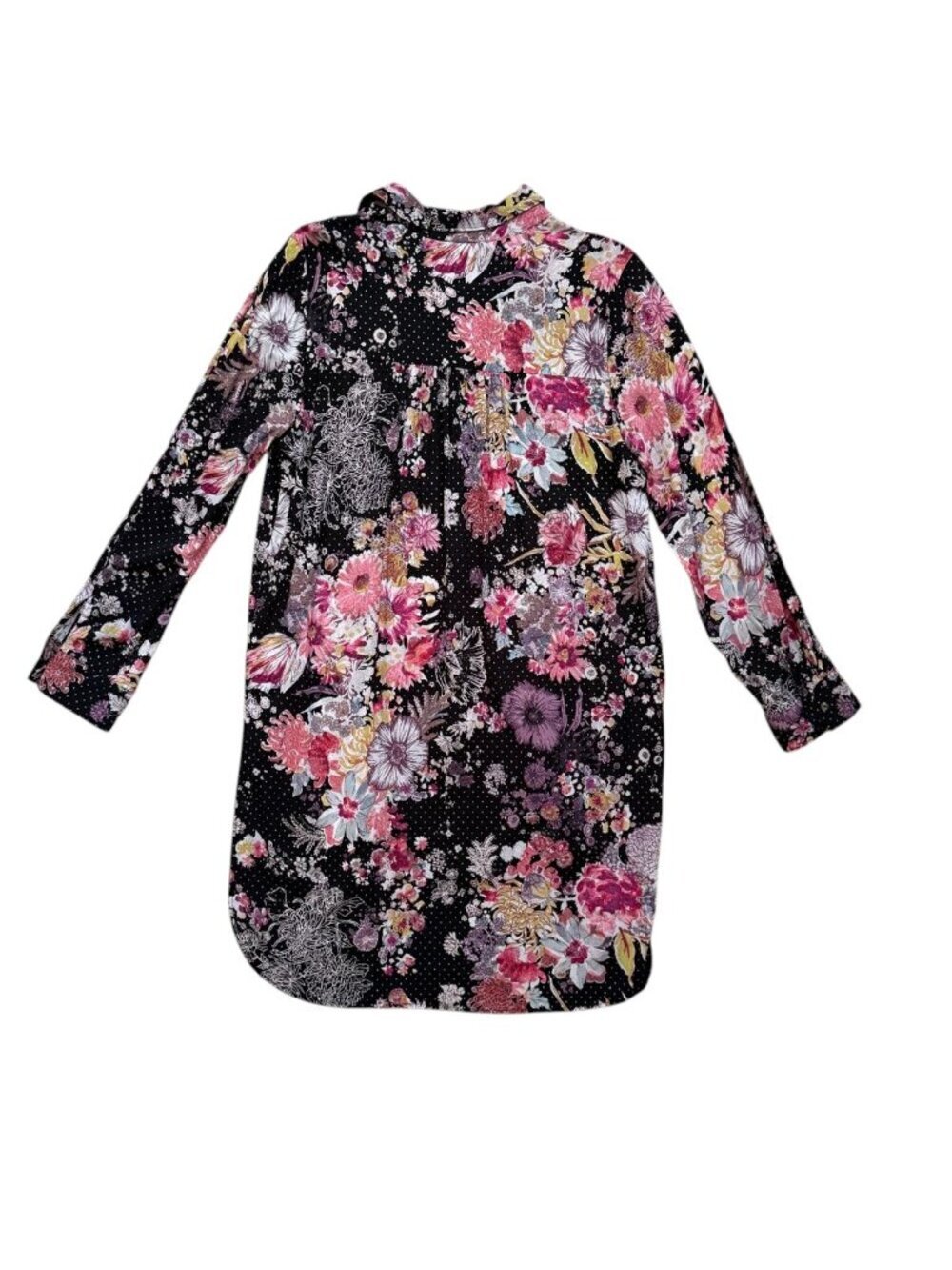 Maeve Anthropologie Women's Large Floral Button Front Tunic Blouse Boho. rayon. - Picture 2 of 12
